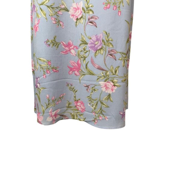 WAYF Small Dahlia Light Blue Floral Dressy V Neck Midi NWT - Picture 7 of 16